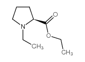 (S)-(-)-1-乙基-2-吡咯烷羧酸乙酯结构式