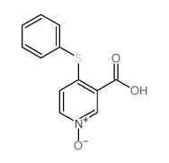 4-(phenylthio)nicotinic acid 1-oxide (en)3-Pyridinecarboxylic acid, 4-(phenylthio)-, 1-oxide (en)结构式