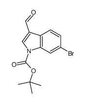 tert-butyl 6-bromo-3-formylindole-1-carboxylate结构式