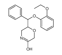 6-[(2-ethoxyphenoxy)-phenylmethyl]morpholin-3-one结构式