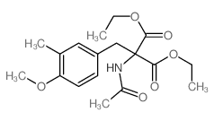 diethyl 2-acetamido-2-[(4-methoxy-3-methyl-phenyl)methyl]propanedioate结构式
