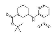 2-Methyl-2-propanyl 3-[(3-nitro-2-pyridinyl)amino]-1-piperidineca rboxylate结构式