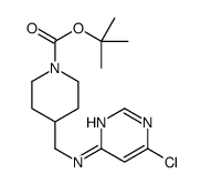 tert-butyl 4-[[(6-chloropyrimidin-4-yl)amino]methyl]piperidine-1-carboxylate结构式