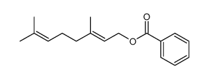 (E)-3,7-二甲基-2,6-辛二烯-1-醇苯甲酸酯结构式
