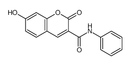 7-hydroxy-2-oxo-N-phenylchromene-3-carboxamide结构式