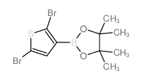 2-(2,5-二溴-3-噻吩)-4,4,5,5-四甲基-1,3,2-二噁硼烷结构式