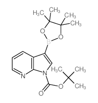 1-叔丁氧羰基-7-氮杂吲哚-3-硼酸频哪醇酯结构式