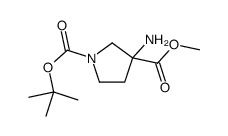 3-甲基3-氨基吡咯烷1-叔丁基-1,3-二羧酸酯结构式