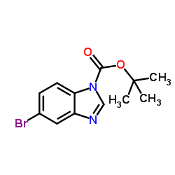 TERT-BUTYL 5-BROMO-1H-BENZO[D]IMIDAZOLE-1-CARBOXYLATE结构式