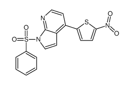 4-(5-Nitro-2-thienyl)-1-(phenylsulfonyl)-1H-pyrrolo[2,3-b]pyridin e结构式