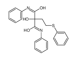 2-hydroxy-N,N'-diphenyl-2-(2-phenylsulfanylethyl)propanediamide结构式