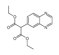 2-quinoxalin-6-ylmalonic acid diethyl ester结构式