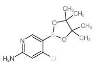 2-氨基-4-氯吡啶-5-硼酸频那醇酯结构式
