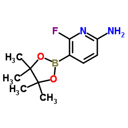 2-氟-6-氨基-5-吡啶硼酸酯结构式