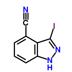 3-Iodo-1H-indazole-4-carbonitrile结构式