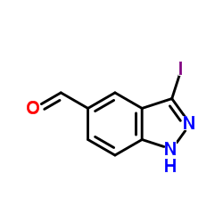 3-碘-1H-吲唑-5-羧醛结构式