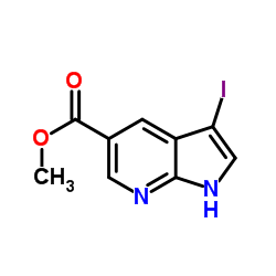 3-碘-7-氮杂吲哚-5-甲酸甲酯结构式
