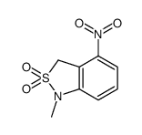 1-methyl-4-nitro-3H-2,1-benzothiazole 2,2-dioxide结构式