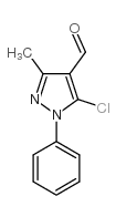5-氯-3-甲基-1-苯基吡唑-4-甲醛结构式