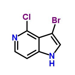 3-溴-4-氯-1H-吡咯并嘧啶结构式