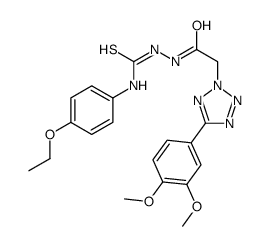 1-[[2-[5-(3,4-dimethoxyphenyl)tetrazol-2-yl]acetyl]amino]-3-(4-ethoxyphenyl)thiourea结构式