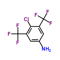 3,5-双(三氟甲基)-4-氯苯胺结构式