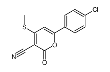 6-(4-chlorophenyl)-4-methylsulfanyl-2-oxopyran-3-carbonitrile结构式