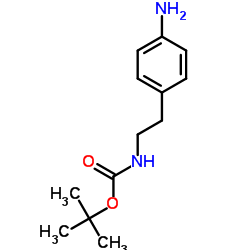 [2-(4-氨基苯基)乙基]氨基甲酸叔丁酯结构式