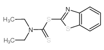 N,N-二乙基硫代氨基甲酰-2-苯并噻唑硫醚结构式