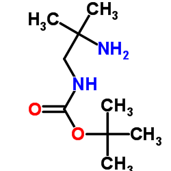 1-N-boc-2-甲基-1,2-丙二胺结构式