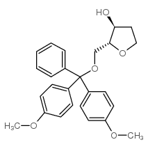 5-O-(二甲氧基三苯甲基)-1,2-二脱氧-D-核糖结构式