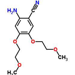 2-氨基-4,5-双(2-甲氧基乙氧基)苯腈结构式