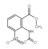 2-(乙酰氨基)-3-硝基苯甲酸甲酯结构式