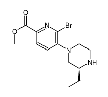 methyl (S)-6-bromo-5-(3-ethylpiperazin-1-yl)picolinate结构式