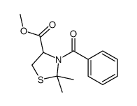 methyl 3-benzoyl-2,2-dimethyl-1,3-thiazolidine-4-carboxylate结构式