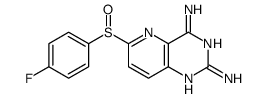 6-(4-fluorophenyl)sulfinylpyrido[3,2-d]pyrimidine-2,4-diamine结构式