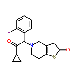 5-[2-环丙基-1-(2-氟苯基)-2-氧代乙基]-4,5,6,7-四氢噻吩并[3,2-c]吡啶-2(3H)-酮结构式