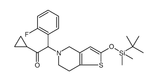 Ethanone, 1-cyclopropyl-2-[2-[[(1,1-dimethylethyl)dimethylsilyl]oxy]-6,7-dihydrothieno[3,2-c]pyridin-5(4H)-yl]-2-(2-fluorophenyl)结构式