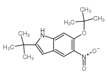 6-叔丁基-2-叔丁基-5-硝基-1H-吲哚结构式