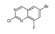 6-溴-2-氯-8-氟喹唑啉结构式