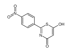 6-hydroxy-2-(4-nitrophenyl)-1,3-thiazin-4-one结构式