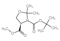 (R)-(+)-3-叔丁氧羰基-2,2-二甲基-4-噁唑烷羧酸甲结构式