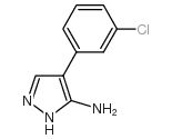 4-(3-氯苯基)-2H-吡唑-3-胺结构式