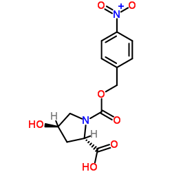 反式-4-羟基-1-(4-硝基苄氧基羰基)-L-脯氨酸结构式