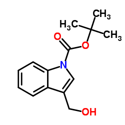 3-羟基甲基吲哚-1-羧酸叔丁酯结构式