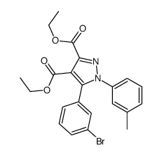 diethyl 5-(3-bromophenyl)-1-(3-methylphenyl)pyrazole-3,4-dicarboxylate结构式