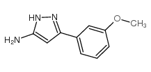 5-(3-甲氧基苯基)-2H-吡唑-3-胺结构式