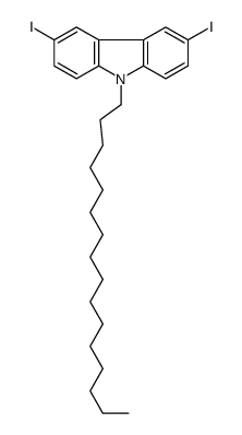 9-hexadecyl-3,6-diiodocarbazole结构式
