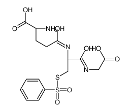 (2S)-2-amino-5-[[(2R)-3-(benzenesulfonylsulfanyl)-1-(carboxymethylamino)-1-oxopropan-2-yl]amino]-5-oxopentanoic acid结构式