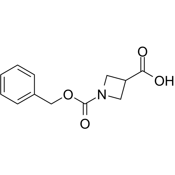 1-苄氧羰基-氮杂环丁烷-3-甲酸结构式